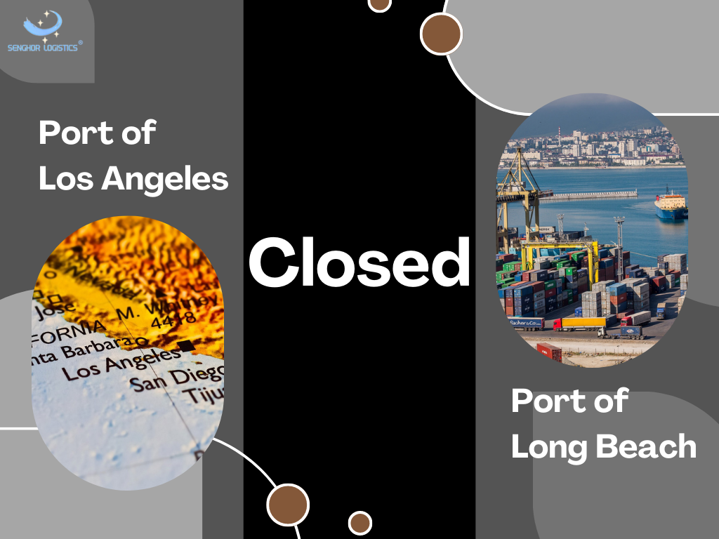 los angeles a dlhý plážový prístav uzavretý senghor logistikou