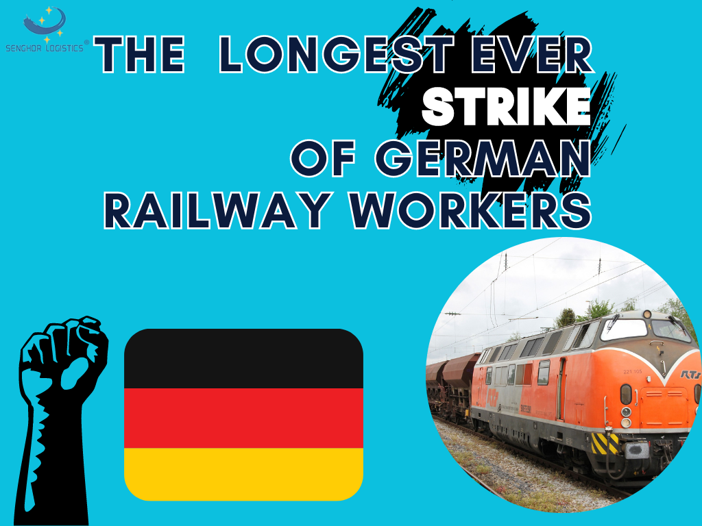 la vaga més llarga dels ferrocarrils alemanys per part de Senghor Logística