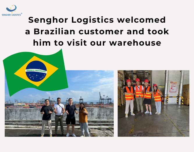 Senghor Logistics welcomed a Brazilian customer and took him to visit our warehouse-1