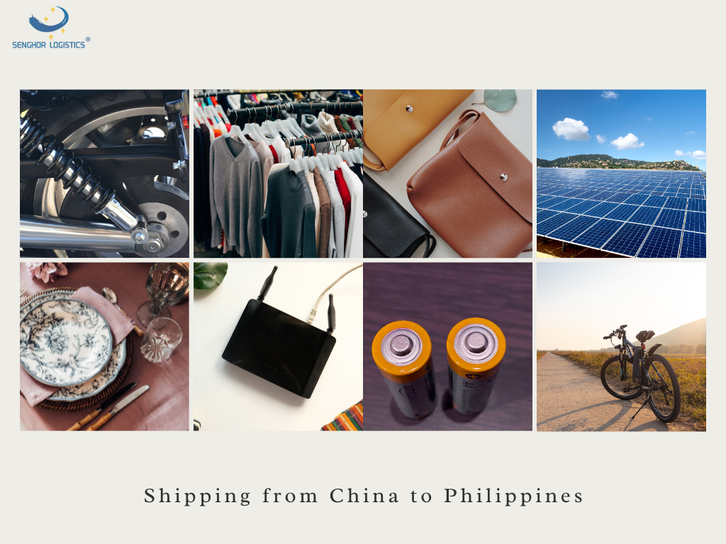 Shipping from China to Philippines various products senghor logistics