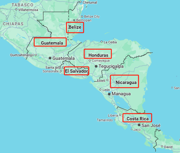 central-america-shipping-route