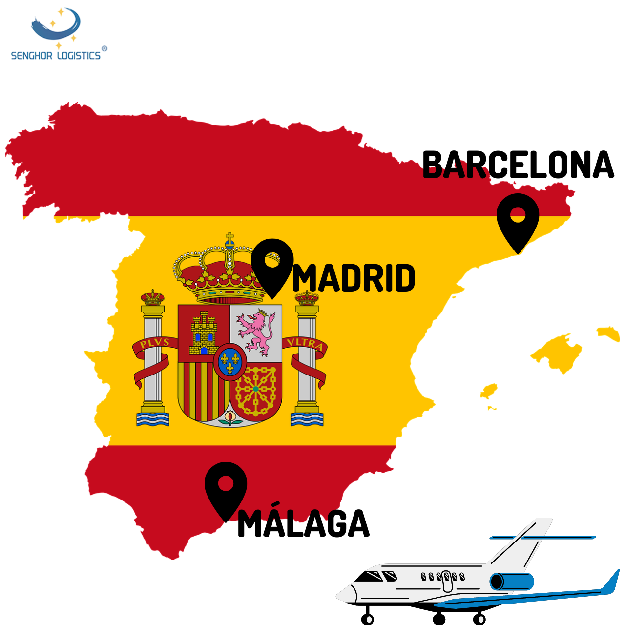 door to door air freight shipping from china to spain senghor logistics
