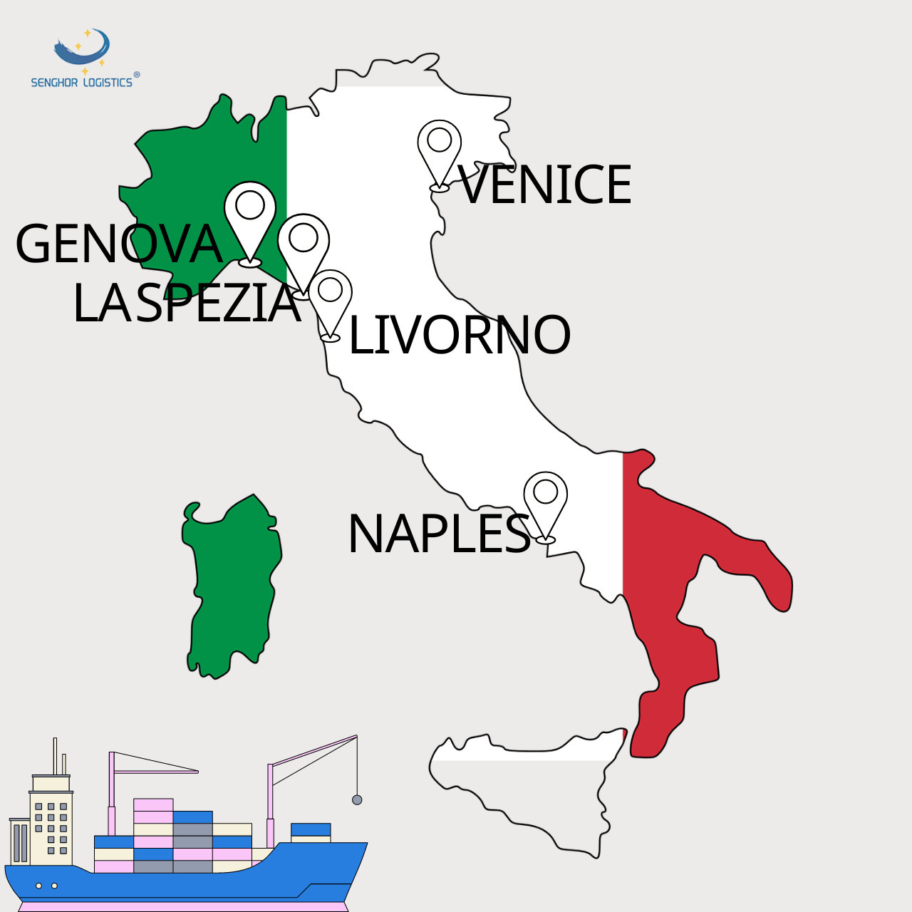 freight shipping company from china to italy by senghor logistics